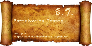 Bartakovics Tessza névjegykártya